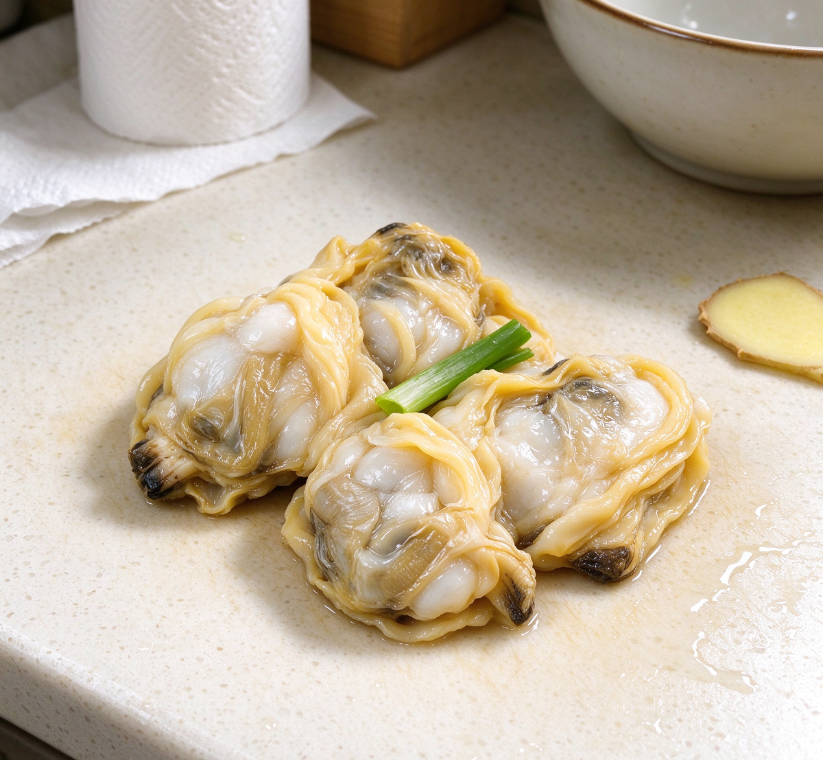 Fresh oyster clusters on the half shell (photo 3 of 3)